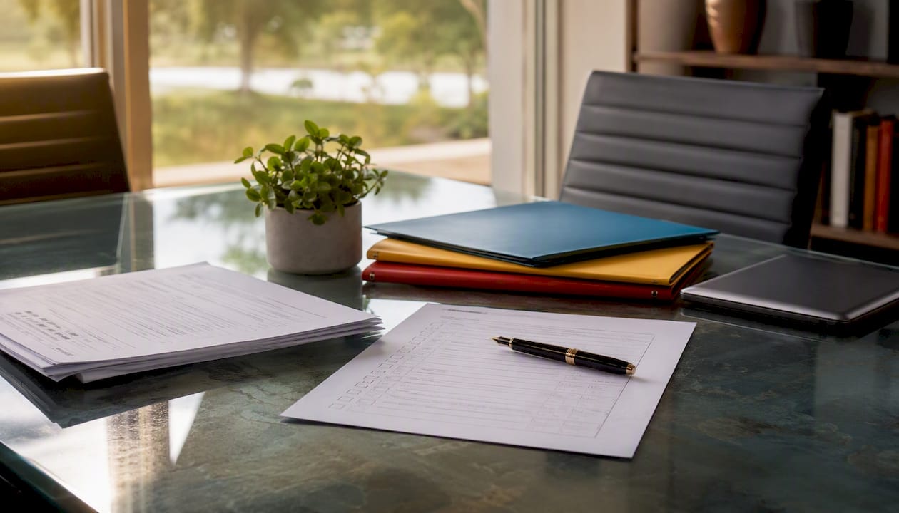 Common Divorce Documentation Errors: Avoid Delays Organized court forms on office table
