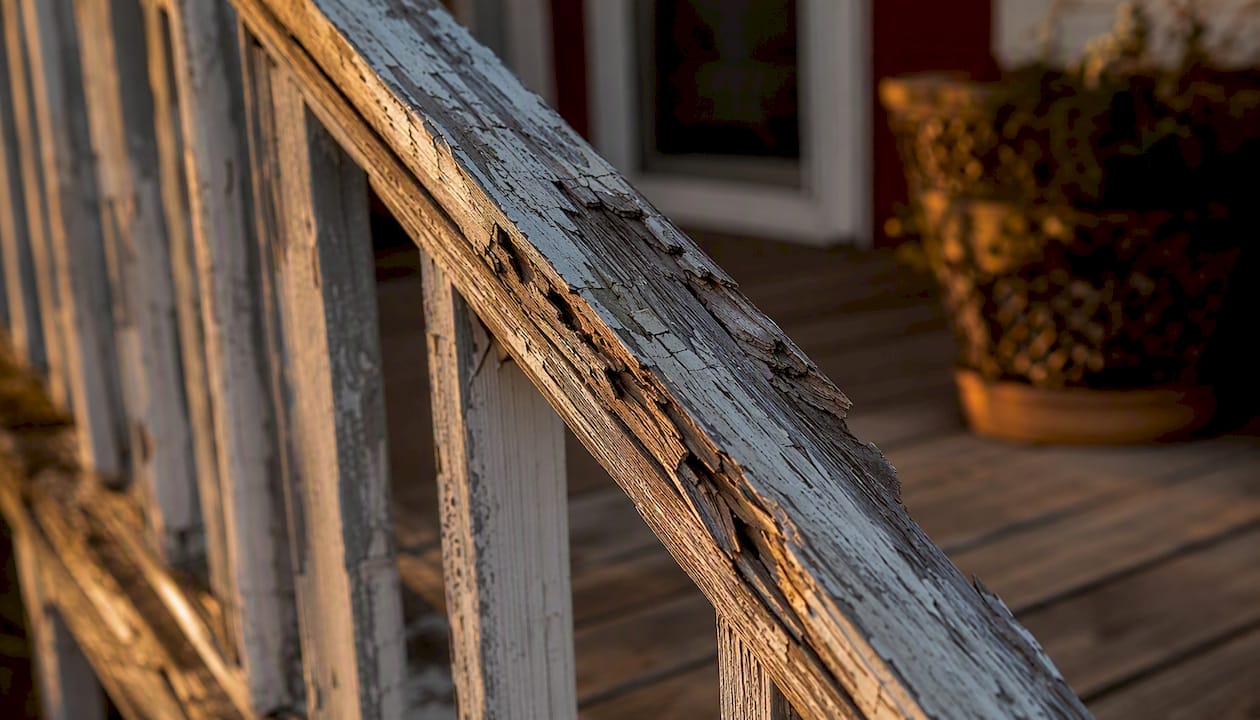 Premises Liability Explained: What It Means for You Close-up of cracked wooden handrail on porch