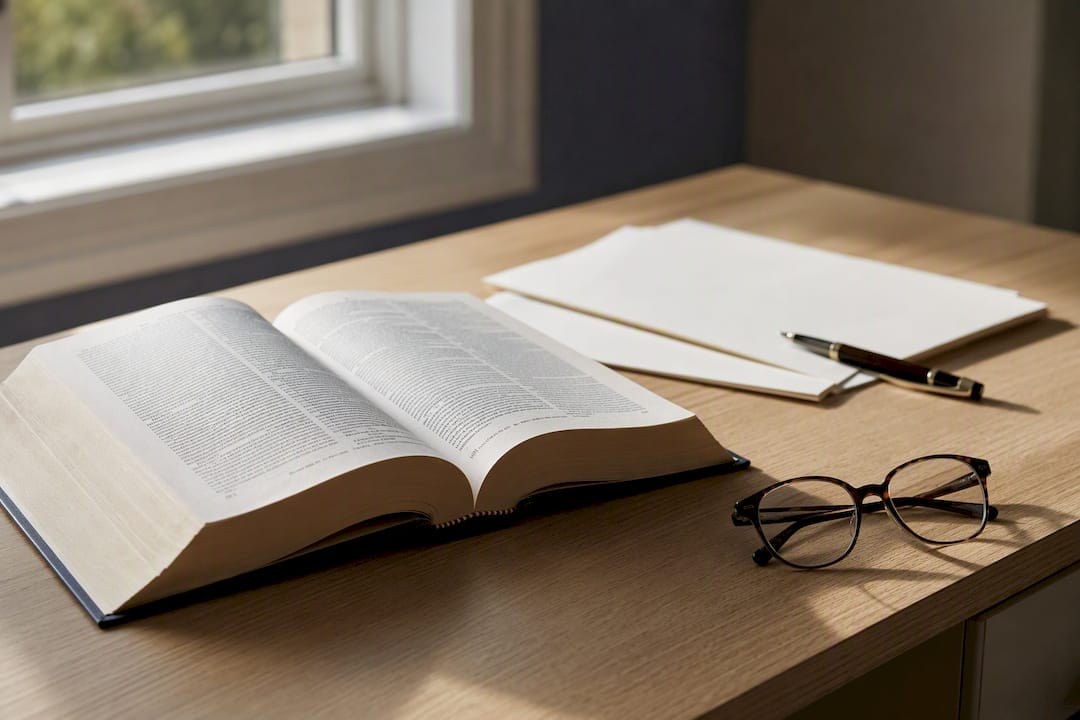 Enhanced Powers Mistakes: Florida Lady Bird Deed, Brevard Attorney Law book and glasses on wooden table
