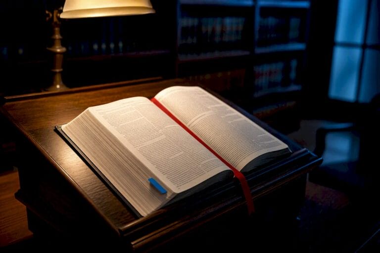 Open Florida statute book in law library