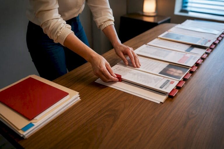 Dated custody records arranged for review