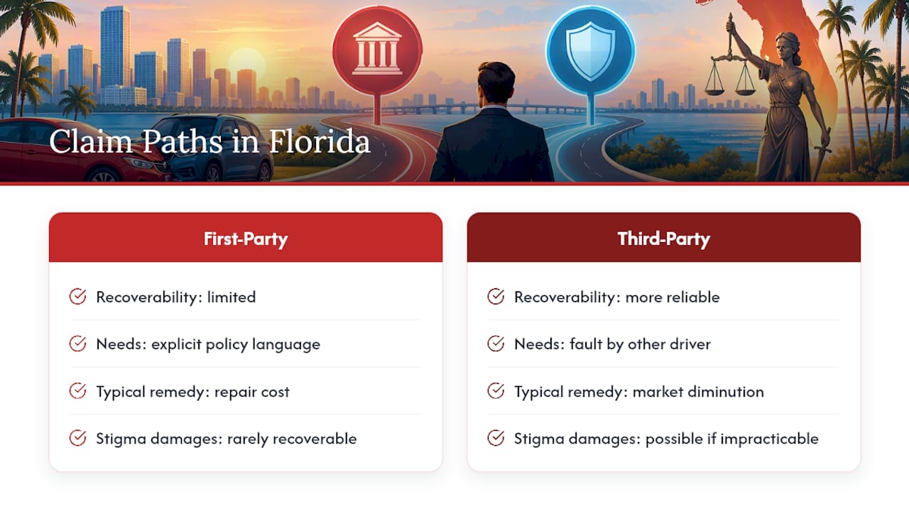 30 Day Lawyer Checklist for Diminished Value in Florida: Case Law & DFS Recent Florida case law updates shaping diminished value claims — overview diagram