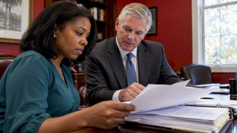 Policyholder reviewing an insurance claim decision