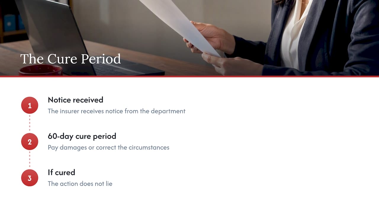 Civil remedy notice and 60-day cure period