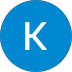 A blue circle with a white capital letter "K" centered inside.